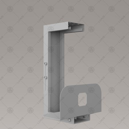 Lugus Dizayn Metal Bilgisayar Kasa Taşıyıcı Gri