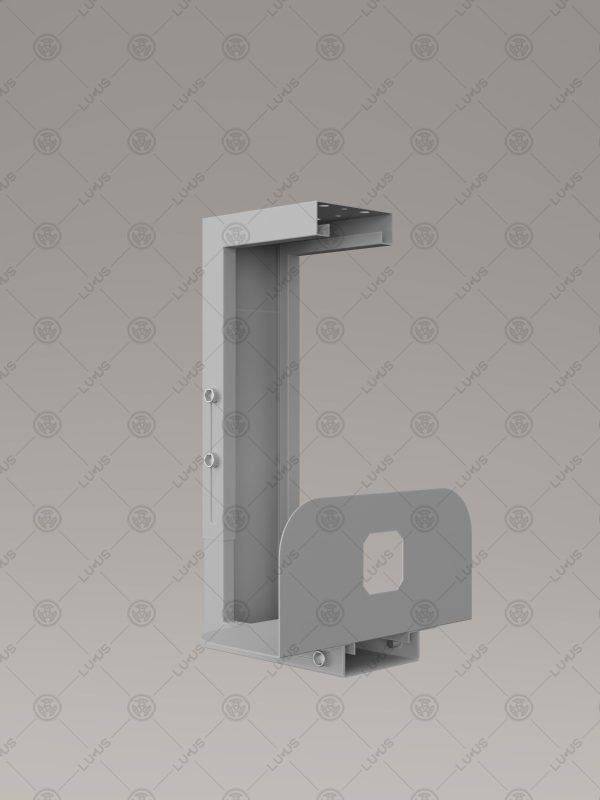 Lugus Dizayn Metal Bilgisayar Kasa Taşıyıcı Gri