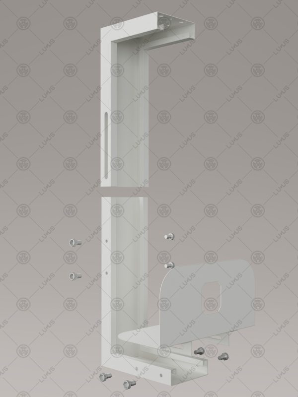 Lugus Dizayn Metal Bilgisayar Kasa Taşıyıcı Beyaz - Görsel 3